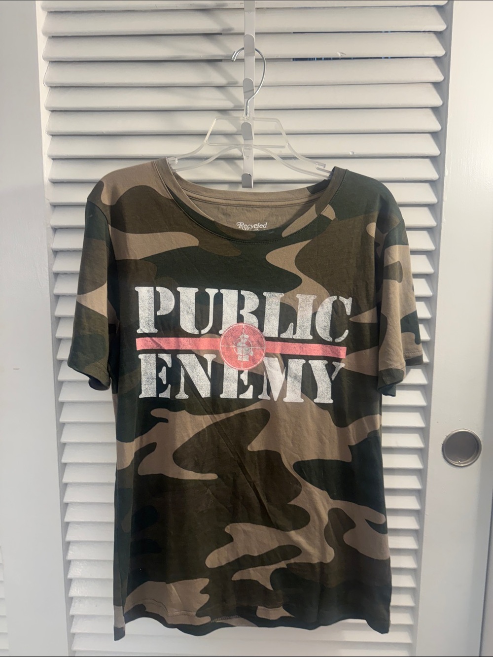 Recycled Karma Public Enemy Camo Graphic Tee - Size Medium